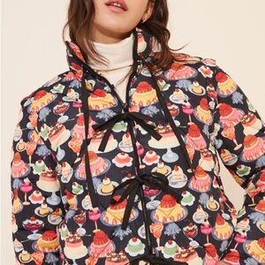 Lisa Says Gah Dessert Print Lady Puffer Jacket